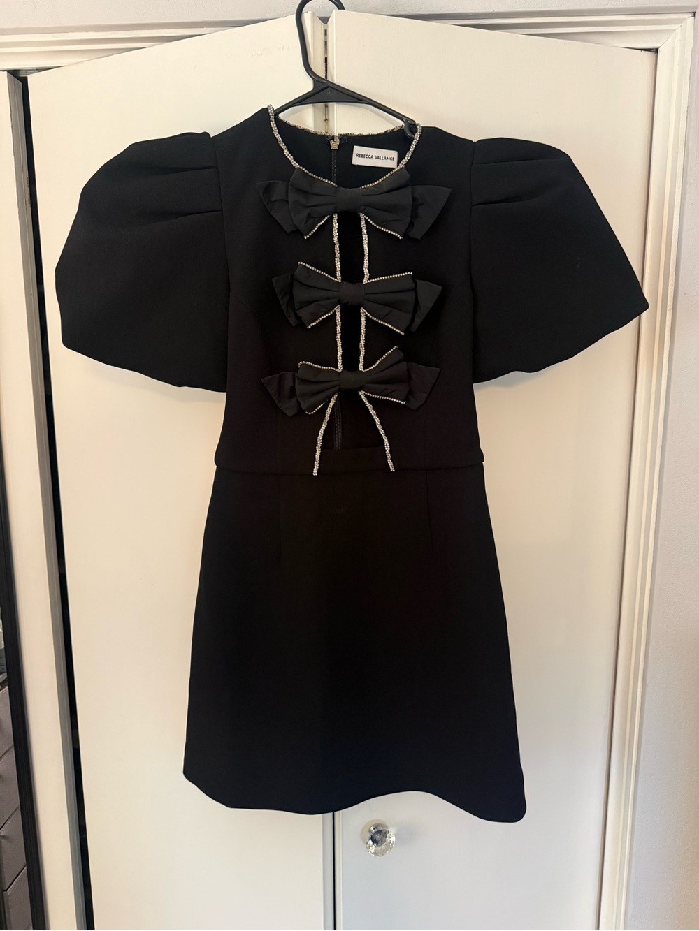 Rebecca Vallance Katie bow-trimmed minidress
